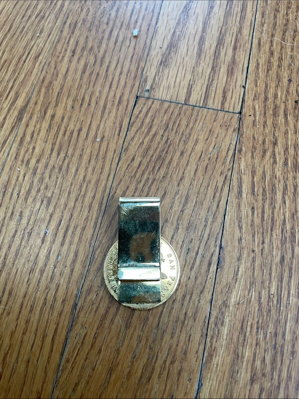 Vintage-Inspired Gold Tone Coin Money Clip